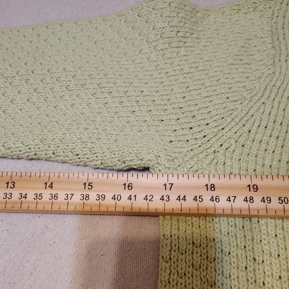 Talbots Womens Light Green Knit Cardigan Sweater Button Front Size Small‎ HH